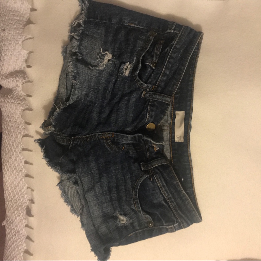 Denim mini shorts